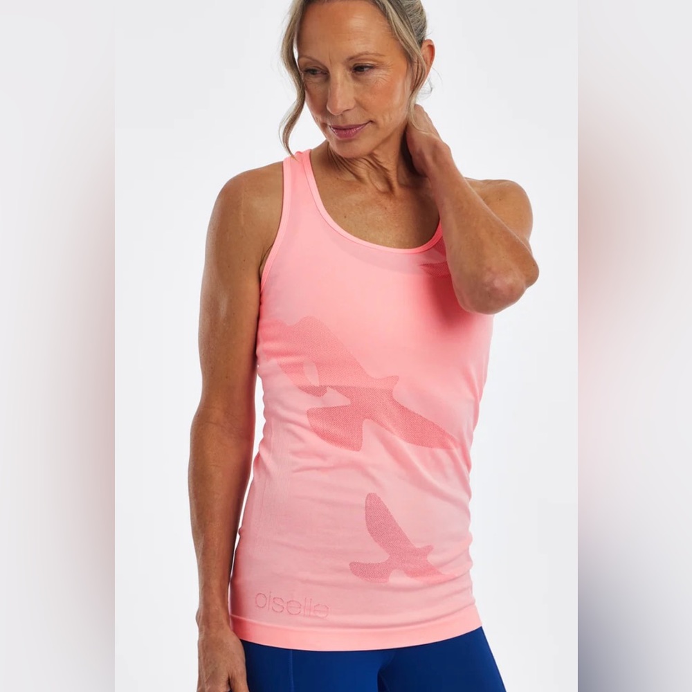 Oiselle Flyte tank, size S, fast pink